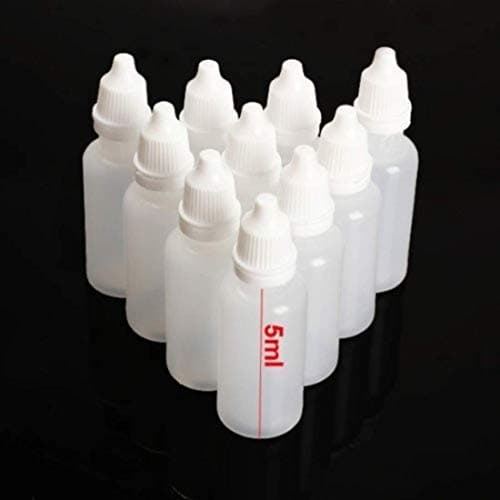 DIY Crafts Pack Of 10 Pcs, Combo Offer, Clear 5ml/10ml White Plastic Empty Squeezable Dropper Bottles Eye Liquid Droppe(Pack Of 10 Pcs, Combo Offer) 3