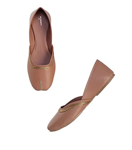 CatBird Women’s Traditional Jutti with Embellished Trim | Soft Cushioned Ethnic Mojari | Lightweight Slip-On Footwear | Festive, Wedding 8 UK 5