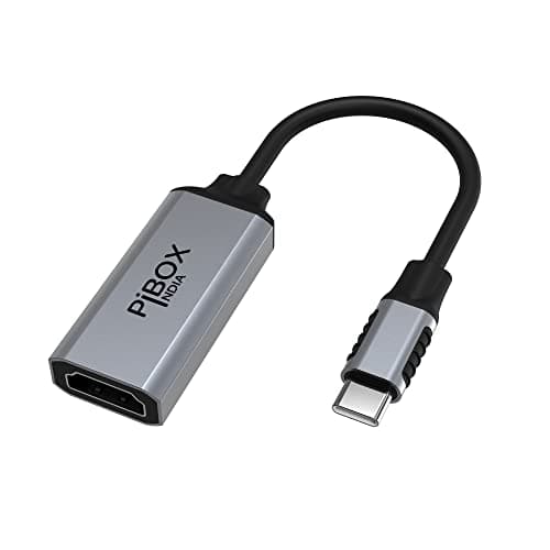 pibox India USB C to HDMI Adapter USB Type C to HDMI Adapter Cable for MacBook Pro 2018/2017, iPad Pro/MacBook Air 2018, Chromebook, Surface Book 2/Go, Samsung S8/S9/Plus, More (Grey Color)