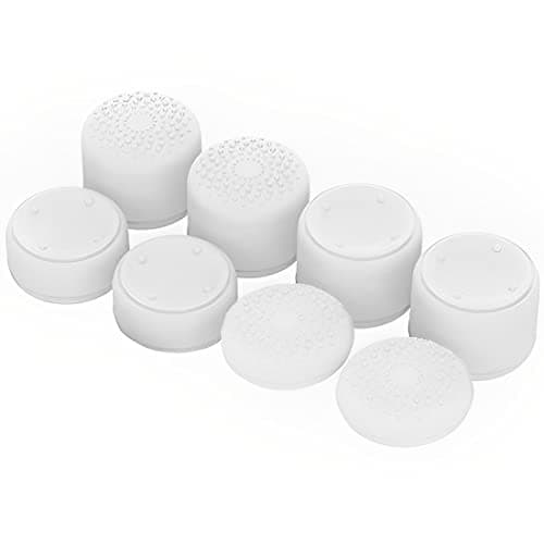 OIVO INDIA 8Pcs White Silicone FPS Thumb Grip Set (Compatible with PS5,PS4)