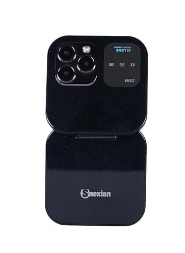 Snexian Rock X Flip Phone Dual Sim |Keypad | with 1.8 Inch Display |Flip/Fold| Call & SMS Indicator|Crystal Back Panel |BT Dialer|Voice Changer |Long Lasting Battery|FM| Black 2