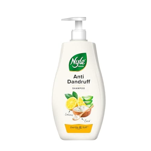 Nyle Naturals Anti Dandruff Shampoo 800ml | Enriched with Curd and Lemon for Fresh, Clear Scalp, Effective Flake Control | Mild Formula for Everyday Use