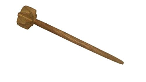 Handmade ONE PIECE Wooden Whisk Beater Wooden MATHANI RAVAI, RAVI, Hand Mixer 13 inch Size Medium for Every Kitchen uses 5