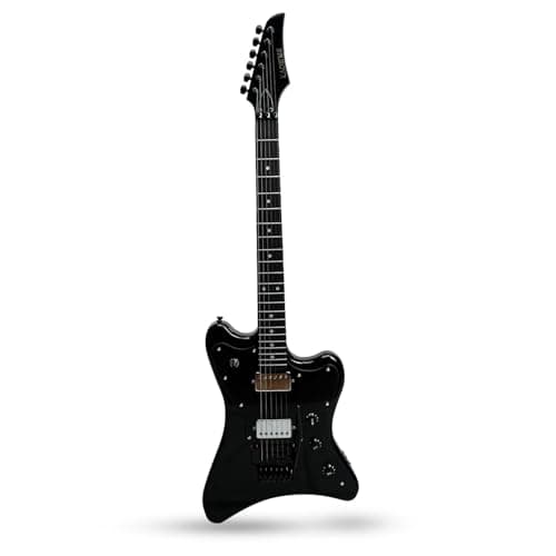 Kadence EGFRBK Astroman 39” Electric Guitar | Double cutaway | Mahogany Wood | H H Pickup Setup| Black 2