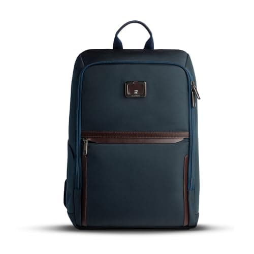 scarters Downtown Laptop Backpack for Men | 17L Office Backpack | 15.6 inch Laptop Bag | YKK Zippers | Suitcase Slot | Travel Bag for Office Commute & Business Trips (Navy Blue)