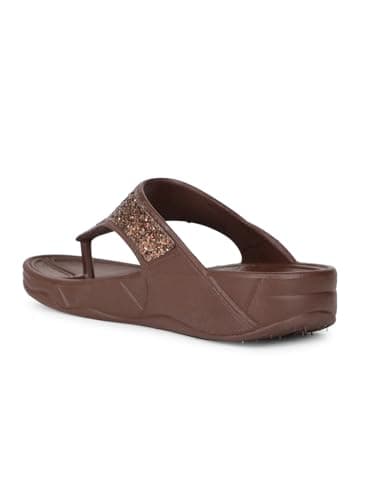 Bata Kafi E Women's Brown Flip Flops - 5 UK (5724014) 3