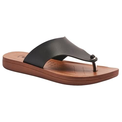 AEROBLU Ultra Comfort Flat Slippers for Women| Cushioned Footbed | Anti Skid, Flexible & Lightweight | Stylish Thong Slip-On Flats for Girls | Ideal for Party, Ethnic & Daily wear