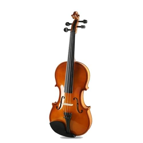 Kadence V001C Vivaldi Violin | 4/4 Full Size with Basswood Body & Brazilwood Bow | Includes Lightweight Hard Case, Bow, Rosin & Learning Course | Brown 4