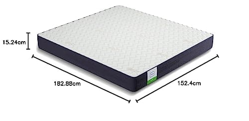 Flo Polyurethane Foam Ortho Aloe Vera Infused Orthopedic Mattress with Painrelease Technology | Medium Firm Feel | 6 Inch Mattress in Queen Size (72X60X6 Inches) | 10 Year Warranty 2