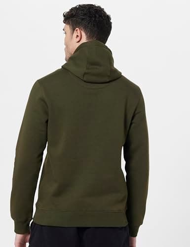 Wildcraft Men Sierra Solid Cotton Blend Hooded Casual Sweatshirt, Full Sleeve - Regular fit, Olive Green, Medium 4