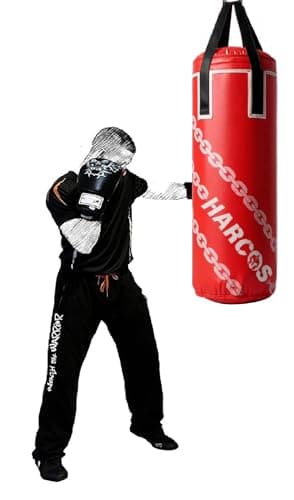 Harcos Unfilled Synthetic Leather high Performance Heavy Duty Punching Bag Professional Boxing Bag for Boxing | MMA | Muay Thai | Kickboxing |Taekwondo Fitness Exercise. (Red, 2 Feet (24 Inches))