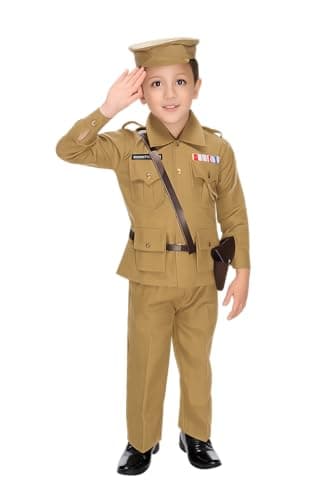 Kids Police Costume Set for Fancy Dress – Police Uniform Outfit with Cap, Badge & Accessories for Role Play, School Events & Costume Parties (1-2 Age)