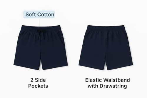 Kids Cotton Shorts for Boys & Girls (Age 6–9 Years) | Pack of 4 | Soft Fabric with 2 Pockets | Multicolor (Colors May Vary) 5