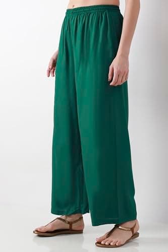 Biba Women Green Straight Palazzos_XXL 3
