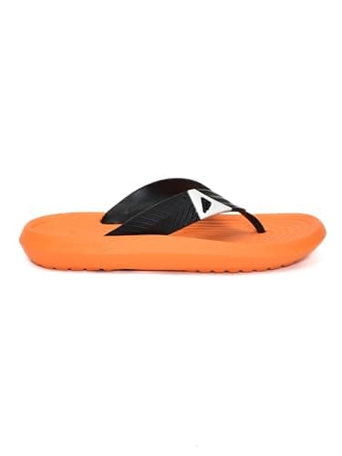Impakto Slide Sync Men Slippers | Lightweight Soft Cushioned Flip Flop | Anti-Skid Beach & Bathroom Chappal | Comfortable EVA Waterproof Sandals for Casual Use | Everyday Essentials Orange