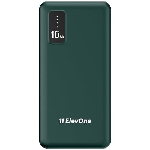 Elevone 10000mAh Power Bank, 10.5W Fast Charging, Triple Output, Type C PD, Li-Polymer, Multi-Layer Protection for Smartphones & Other Type-C Devices (Rapid 11, Green)