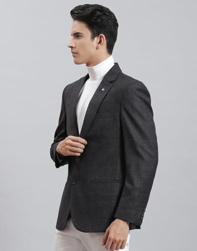 Monte Carlo Dark Grey Check Lapel Collar Coat 3