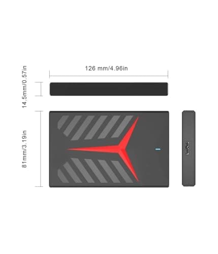 My Portable Hard Disk Drive - USB 3.0, Memory Expansion Data Storage & Backup, External HDD, Compatible with Windows and Mac, Y-Design. (500, GB) 3