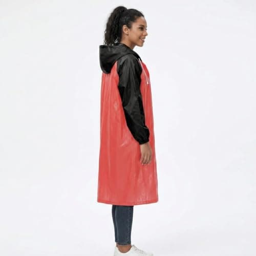 Eco-Friendly EVA Poncho Raincoat for Men & Women, Lightweight Waterproof Coat with Hood, Adjustable Drawstring, Button Closure Reusable & Durable Outdoor Rainwear Multicolor 3