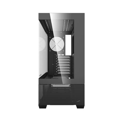 Circle Defender ZX3 Mid- Tower Computer Case | Gaming Cabinet - Black | Support ATX, M-ATX, ITX | Infinity Mirror Pre- Installed 3 x 120mm Front and 1 x 120mm Rear ARGB Fans 4