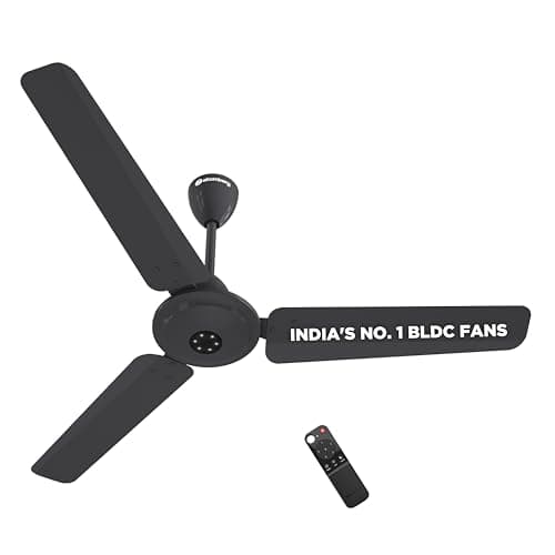 atomberg Efficio Alpha 1200mm BLDC Ceiling Fan with Remote Control | BEE 5 star Rated Energy Efficient Ceiling Fan | High Air Delivery with LED Indicators | 2 Year Warranty (Pebble Grey)