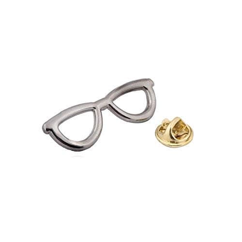 M Fabrics Sunglasses Specs CHASHMA Shape Lapel PIN Brooch for Men and Women (Broch for Suits, Blazer, Shirts, Kurta, Sherwani and Mens Wear) (Silver)