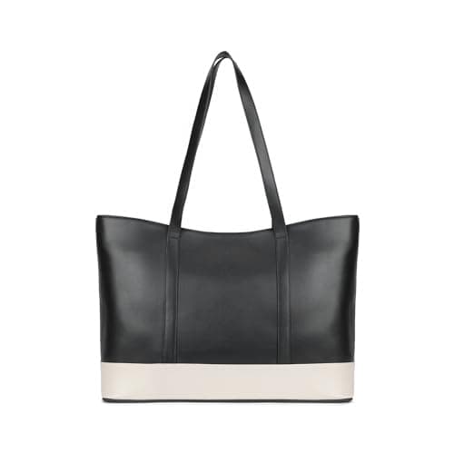 Fastrack Hustle Laptop Bag (black)| Faux-Leather Laptop Bag for Men & Women | 15-Inch Laptop Compatible | Black Bag with Gold Hardware & Double Handle | Zipper Closure & Multiple Pockets for Organized 5