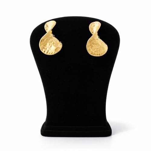 IRA by HOUSE OF EVOLVE | Anti Tarnish | Aurora twisted Hammered Drop Earrings set for Women & Girls | Premium Stainless Steel Waterproof | Hypoallergenic Minimal Jewelry | Daily or Everyday Use Jewelr 3