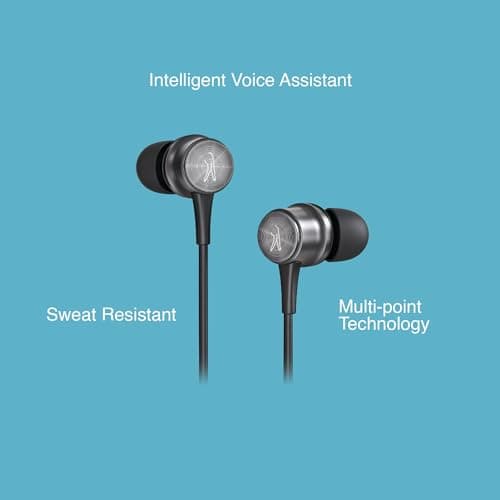 FINGERS Cozy Wireless in-Ear Bluetooth Neckband Earphones with 40-Hour Playtime, Magnetic Earbuds, 10 mm Drivers, Type-C Fast Charging, Dual Pairing, Make in India (Classic Black + Dark Silver) 5