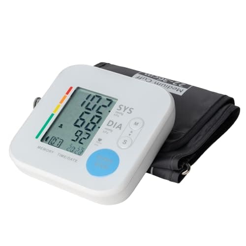 AGARO Automatic Portable Digital Blood Pressure Monitor for Home Use with Large LCD Display, Upper Arm Cuff, Accurate BP & Pulse Rate Monitoring, Memory Storage, Easy Key touch Operation