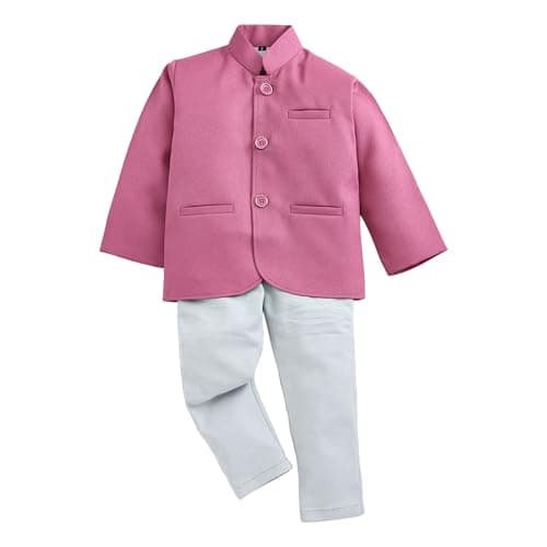 Hopscotch Boys Full Sleeves Lilac 2-Piece Formal Blazer Pants (2-3 Years)