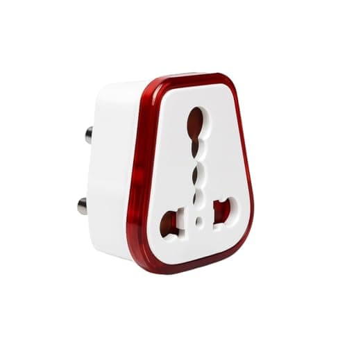 AEMVEE 16amp Converter Plug for India (Pack of 1) 6ampere to 16ampere 3-Pin International Socket for Big Size 16 A Plug Top (Use 16amp Devices in 6amp Socket) for Geysers A/C Microwave Refrigrator