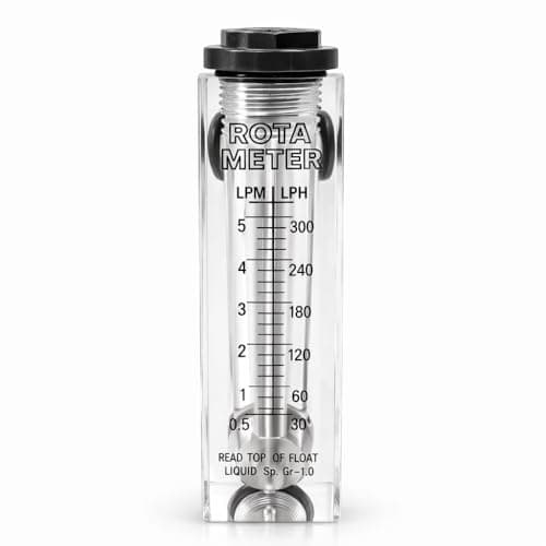 IONIX Rotameter 300 LPH Flow Rate 1/2" INCH IN OUT PANEL MOUNT