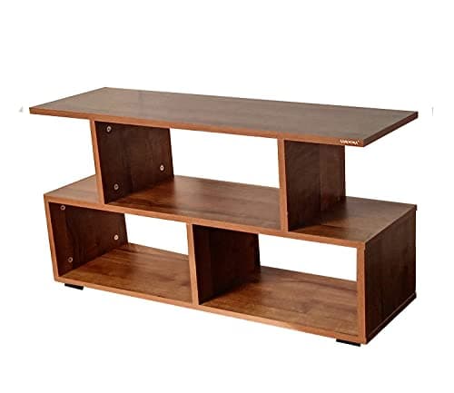 AAROORA Engineered Wood TV Entertainment Unit with Storage Shelf (Wallnut Finish), 30 x 90 x 55 CM 5