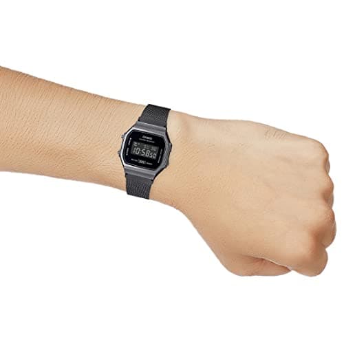 Casio Unisex Vintage A168WEMB-1BDF Black Digital Dial Silver Stainless Steel Band D259 5