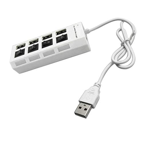 HEAVENGLOW 4-Port USB 2.0 Multi Charger Hub+High Speed Adapter ON/Off Switch PC White |Computers/Tablets & Networking | Computer Cables & Connectors | USB Cables, Hubs & Adapters
