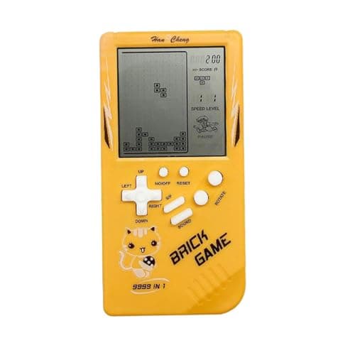 UJEAVETTE Portable Game Console Handheld Game Players Childhood Gift Yellow