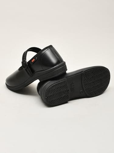 Titas Uniform School Shoes for Little Kids Girls with PVC | Quick-Wear | Stylish & Lightweight | Comfortable Footbed | Black | Size - 2 | Age Group - 10-11 Years 5