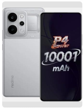 realme P4 Power 5G (TransSilver, 256GB) (12 GB RAM) | 10001 mAh Battery | Dimensity 7400 Ultra | Octa Core Processor | 6.8" Full HD+ AMOLED Display |
