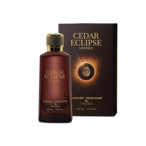 MissBliss Cedar Eclipse #0xB9# Eau de Parfum 100ml – Unisex Perfume for Men & Women Cardamom, Cedarwood, Patchouli & Amber Notes | Long-lasting, Bold & Elegant Scent | EDP for Gift