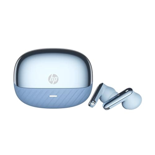 HP H250 Wireless Earbuds; Upto 80 Hours Playtime; Fast Charge; Water Resistant; Compatible with Tablets, Smartphones, PCs, and Other Devices with Bluetooth, 1 Year Warranty, Blue (AB3D9AA) 4