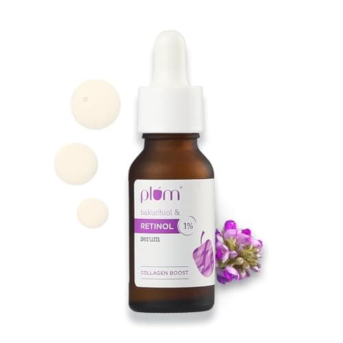Plum 1% Retinol Advanced Anti Aging Night Face Serum with Bakuchiol | Boosts Collagen, Reduces Fine Lines & Wrinkles | Retinol Serum for Face | for Women & Men | Suits All Skin Types | 20ml