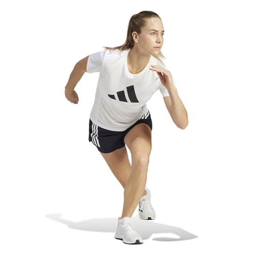 adidas Women's Geometric Regular Fit T-Shirt (IN0111_White 3