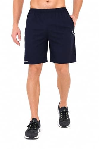 BLUE STAR SHARK Men's Casual Sports Shorts | Quick Dry Lightweight Half Pant for Men | Breathable Gym Running Jogging Yoga Cycling & Workout Shorts | Everyday Activewear Summer Wear Navy Blue, Size-XL