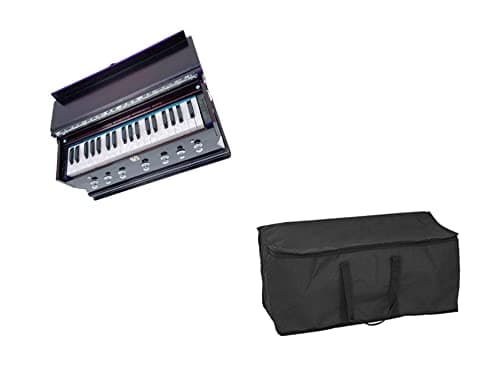 KHALSA MUSICAL HARMONIUM 7 Stopper 39 Keys 2 Reed 440 tuned total wood Harmonium With Carry Bag Free 2