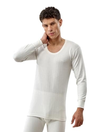 Lux Inferno Men's Round Neck Thermal Vest | Full Sleeves | Regular Fit | Pack of 1 | White