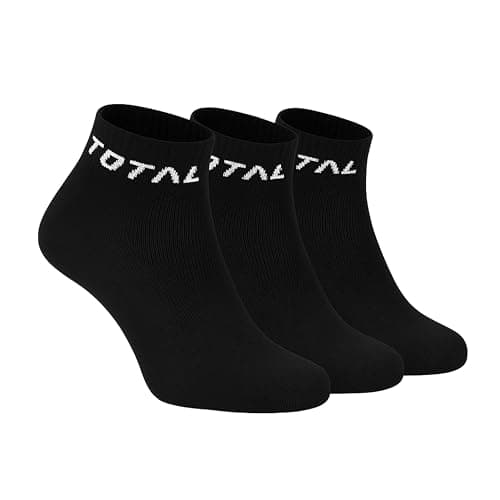 TOTAL Kids Cotton Ankle Length Socks for Boys & Girls | Soft Breathable School Socks | Stretchable Socks for age 10-15 yrs | Pack of 3 Pair | Black