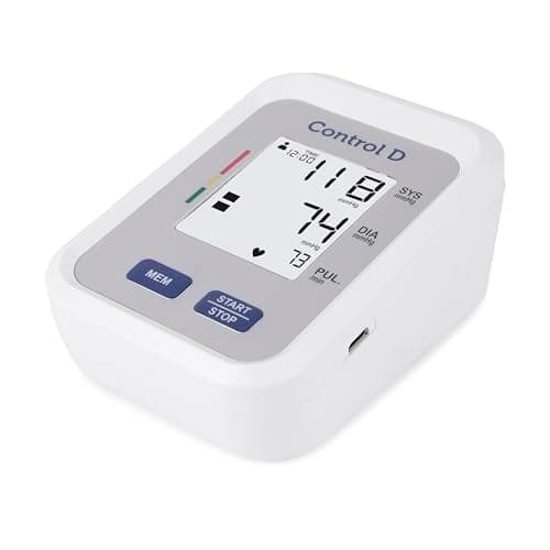 Control D Quick MDI Digital Blood Pressure Monitor with Type-C Port, Fully Automatic BP Machine for Home and Clinic Use, 99x2 Dual User Memory, Irregular Heartbeat Detection, 22-36cm Cuff 2