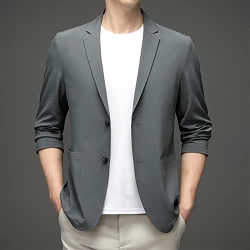 ZOOMELLA Suit Jacket Men Mens Sport Coats and Blazers Suit for Party Office Festivals Gray Green Color L 5
