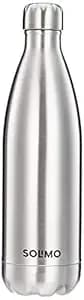Amazon Brand - Solimo Stainless Steel Insulated 24 Hours Hot or Cold Bottle Flask, 1000 ml, Silver